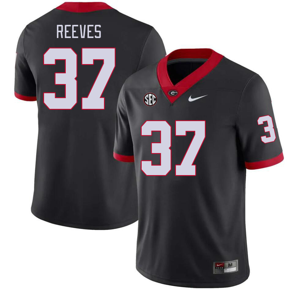 Georgia Bulldogs #37 Izayah Reeves College Football Jerseys Stitched Sale-Black
